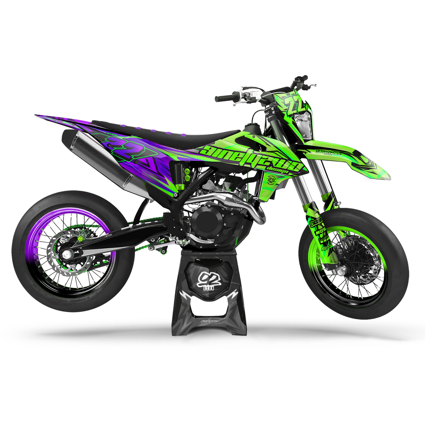 KTM DOUBLE PURPLE/GREEN